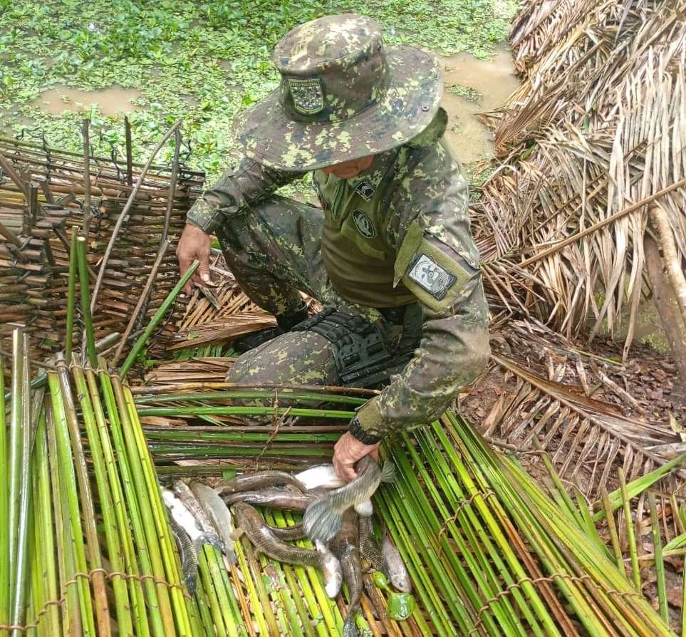 Polícia Militar do Piauí destrói armadilhas ilegais e devolve peixes ao rio durante Operação Piracema em União