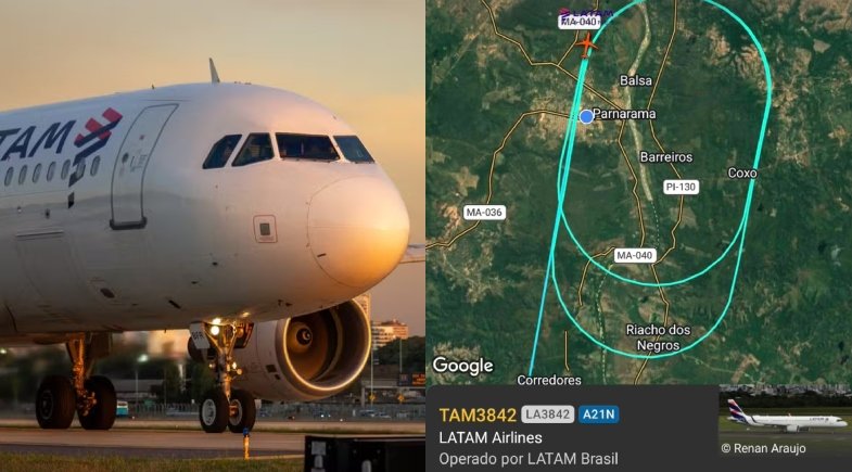 Avião sobrevoa cidade do Maranhão três vezes durante voo com destino a Teresina Avião sobrevoa cidade do Maranhão três vezes durante voo com destino a Teresina