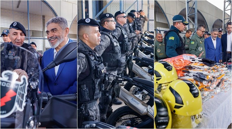 Piauí reforça segurança com novas viaturas, 10 motos e mais de 3 mil coletes Piauí reforça segurança com novas viaturas, 10 motos e mais de 3 mil coletes