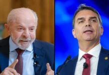 Lula e Flávio Bolsonaro aparecem tecnicamente empatados no segundo turno, aponta pesquisa