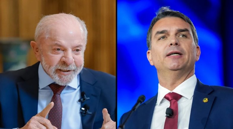 Lula e Flávio Bolsonaro aparecem tecnicamente empatados no segundo turno, aponta pesquisa Lula e Flávio Bolsonaro aparecem tecnicamente empatados no segundo turno, aponta pesquisa